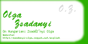 olga zsadanyi business card